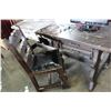 Image 1 : WOOD DESK AND STUDDED LEATHER SEAT CHAIR