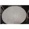 Image 2 : ROUND WHITE PAINTED DINING TABLE AND FOUR CHAIRS