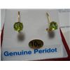 Image 2 : 10KT YELLOW GOLD GENUINE PERIDOT LEVERBACK EARRINGS WITH APPRAISEL $600.00