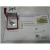 Image 1 : STERLING SILVER GENUINE GREEN AMETHYST AND DIAMOND RING WITH APPRAISEL $900.00