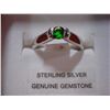 Image 2 : STERLING SILVER GENUINE CHROME DIOPSIDE RING WITH APPRAISEL $300.00