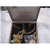 Image 2 : BLACK JEWELERY CASE WITH GOLD TONE JEWELERY