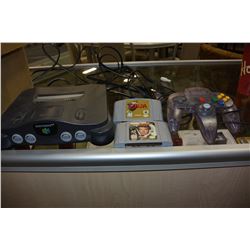 NINTENDO 64 WITH 007 GOLDEYE AND LEGEND OF ZELDA GAME