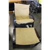 Image 1 : BROWN BENTWOOD ROCKER WITH OTTOMAN