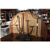 Image 3 : THREE IRON CANDLESTANDS AND TWO IRON WALL HOOKS