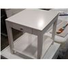 Image 1 : NEW SQUARE WHITE 1 DRAWER ENDTABLE