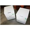 Image 1 : PAIR OF WHITE 2 DRAWER ENDTABLES