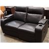 Image 1 : NEW HOME ELEGANCE DOUBLE POWER RECLINING THEATRE LOVESEAT WITH CONSOLES