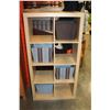 Image 1 : IKEA CUBICLE SHELF WITH FABRIC BASKETS