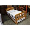 Image 1 : PINE TRUNDLE BED FRAME WITH MATTRESS