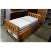 Image 2 : PINE TRUNDLE BED FRAME WITH MATTRESS