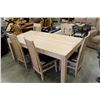 Image 1 : MONARCH DINING TABLE AND FIVE LEATHER SEAT DINING CHAIRS