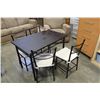 Image 2 : BLACK DINING TABLE AND FOUR CHAIRS