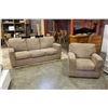 Image 1 : MICROFIBRE SOFA AND LOVESEAT