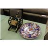 Image 2 : TWO ORIENTAL PLATTERS AND CORVOISIER CANON BOTTLE