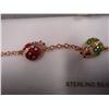 Image 2 : STERLING SILVER ROSE GOLD PLATED ENAMEL LADYBUG BRACELET RETAIL $300.00