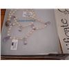 Image 2 : STERLING SILVER GENUINE FRESHWATER PEARL AND AMETHYST BRIOLETTE NECKLACE WITH APPRAISEL $350.00