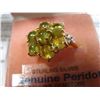 Image 2 : STERLING SILVER ROSE GOLD PLATED GENUINE PERIDOT AND TOPAZ CLUSTER RING WITH APPRAISEL $800.00