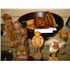 Image 1 : WOOD BOWL WITH FRUIT AND LOT OF WOOD FIGURES