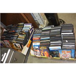 TWO TRAYS OF DVDS