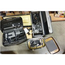 LOT OF VIDEO RECORDER CAMERAS AND CASES