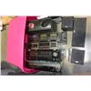 Image 1 : PINK TOTE OF JVC AND TECHNICS STEREO COMPONENTS AND SPEAKERS AND TOSHIBA DVD PLAYER