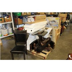 PALLET OF FURNITURE PARTS