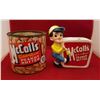 Image 1 : VINTAGE MCCOLLS PEANUT BUTTER PIGGY BANK & TIN