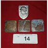 Image 1 : FOUR NAZI REICHMARKS & PIN