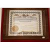 Image 2 : TWO FRAMED ORIGINAL STOCK CERTIFICATES