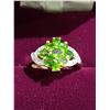 Image 2 : GOLD OVER STERLING SILVER CHROME DIOPSIDE RING