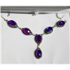 Image 2 : STERLING SILVER PURPLE FIRE MYSTIC TOPAZ NECKLACE