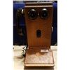 Image 1 : ANTIQUE HAND CRANK WALL PHONE