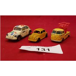 THREE VINTAGE VOLKSWAGON CARS/TRUCK