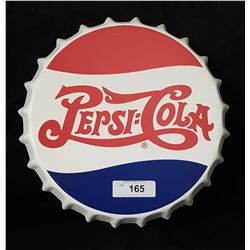 PEPSI COLA TIN BOTTLECAP SIGN