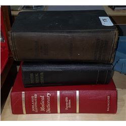 THREE VINTAGE/ANTIQUE MEDICAL BOOKS