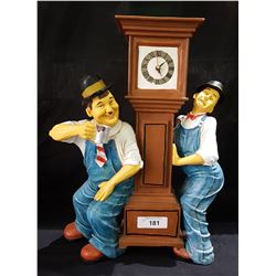 LAUREL & HARDY FIGURAL CLOCK