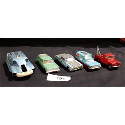 LOT OF 5 VINTAGE DINKY & CORGI DIE CAST CARS