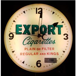 VINTAGE EXPORT CIGARETTES CLOCK