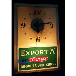 VINTAGE EXPORT A CIGARETTES CLOCK