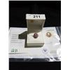 Image 1 : ROSE GOLD OVER STERLING SILVER SWAROVSKI CRYSTAL & CUBIC ZIRCONIA RING