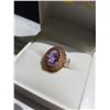 Image 2 : ROSE GOLD OVER STERLING SILVER SWAROVSKI CRYSTAL & CUBIC ZIRCONIA RING