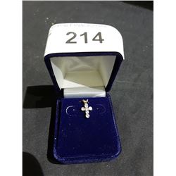 10KT GOLD TANZANITE CROSS PENDANT