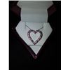 Image 2 : STERLING SILVER PINK SAPPHIRE HEART PENDANT