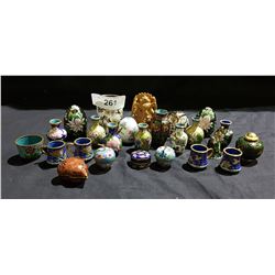 APPROX 25 PCS MINIATURE CLOISONNE