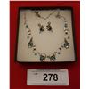 Image 1 : VINTAGE STERLING SILVER NECKLACE & EARRING SET