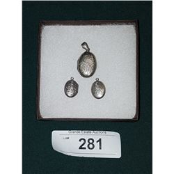 LOT OF 3 STERLING SILVER LOCKETS