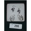 Image 1 : TWO SETS STERLING SILVER LION EARRINGS