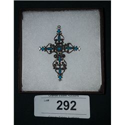 TURQUOISE CROSS PENDANT