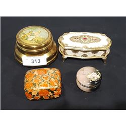 LOT OF 4 VINTAGE JEWELRY BOXES